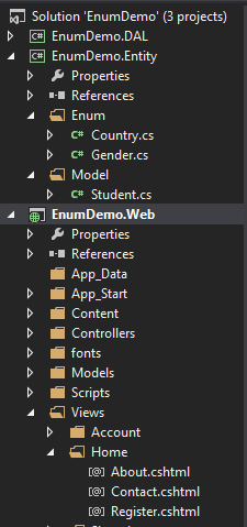EnumDemo_Project Hierarchy